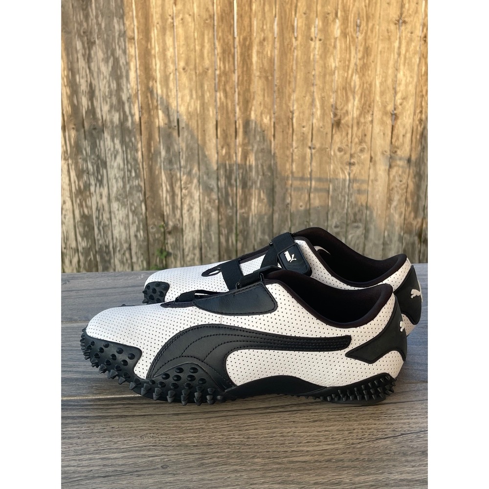 Puma Mostro Perforated Leather Men 8.5 White Black 397331-01 Low Sneakers NEW - Picture 3 of 15